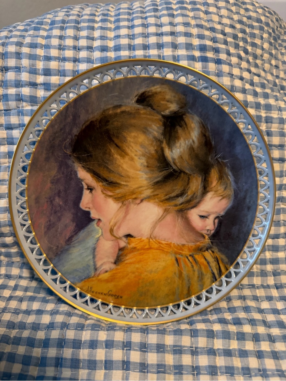 Bing & Grondahl The Gentle Love Collection Porcelain Plate 8.5in LE